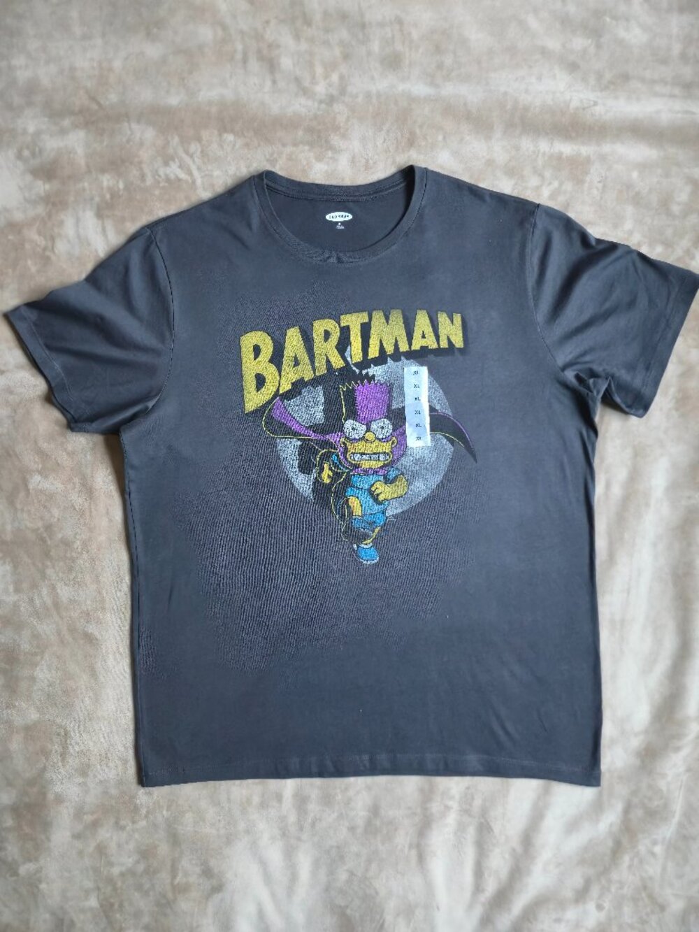 NWT Old Navy The Simpsons Bartman Graphic T-Shirt Charcoal Gray Men's XL